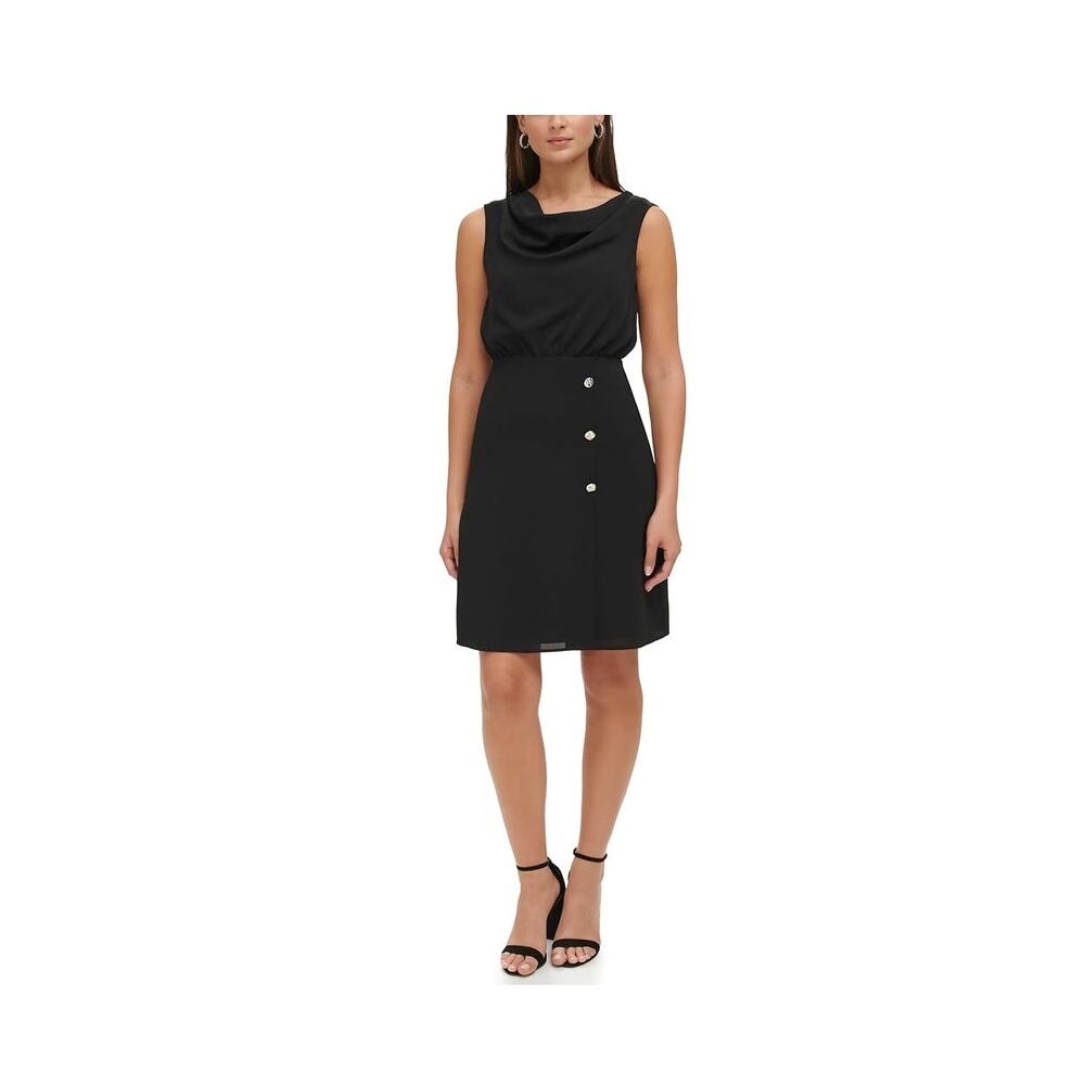New Kensie Women's Sleeveless Cowl Neck Sheath Dress Size 16